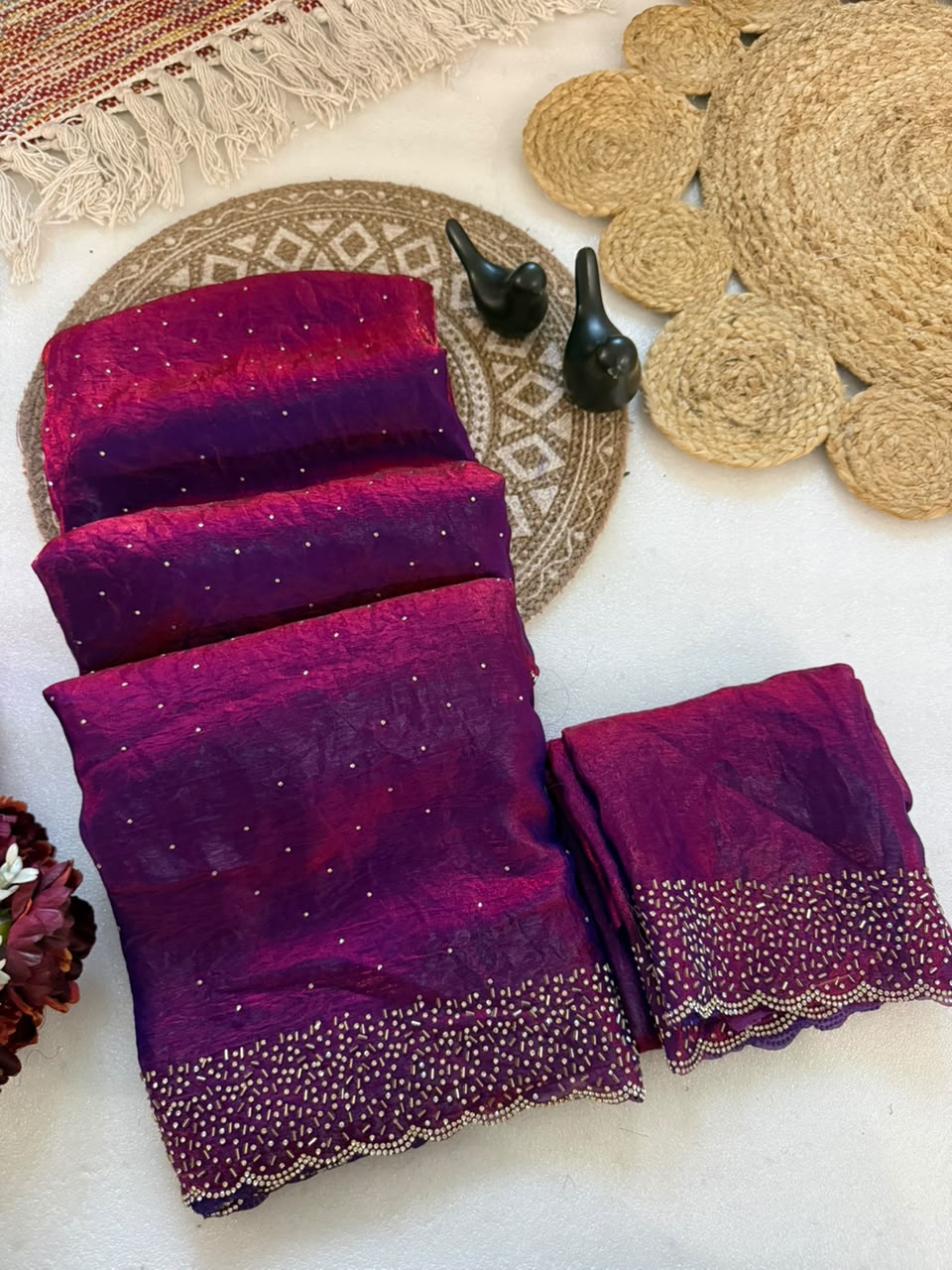 Space silk sarees