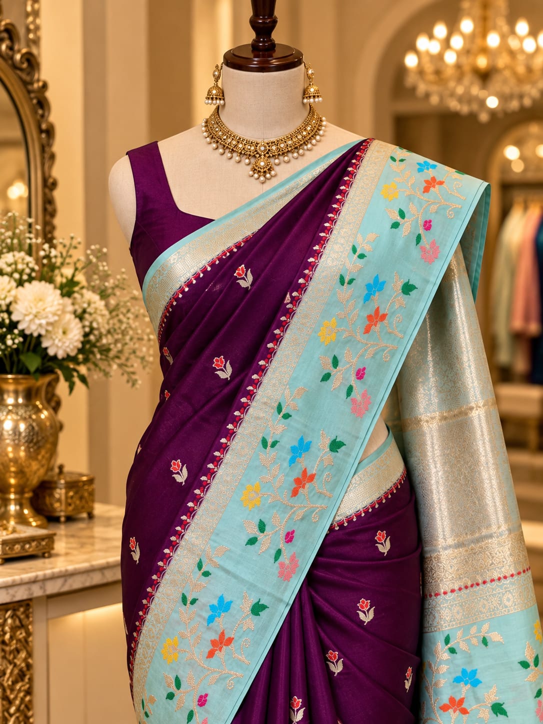 Banarasi katan silk saree