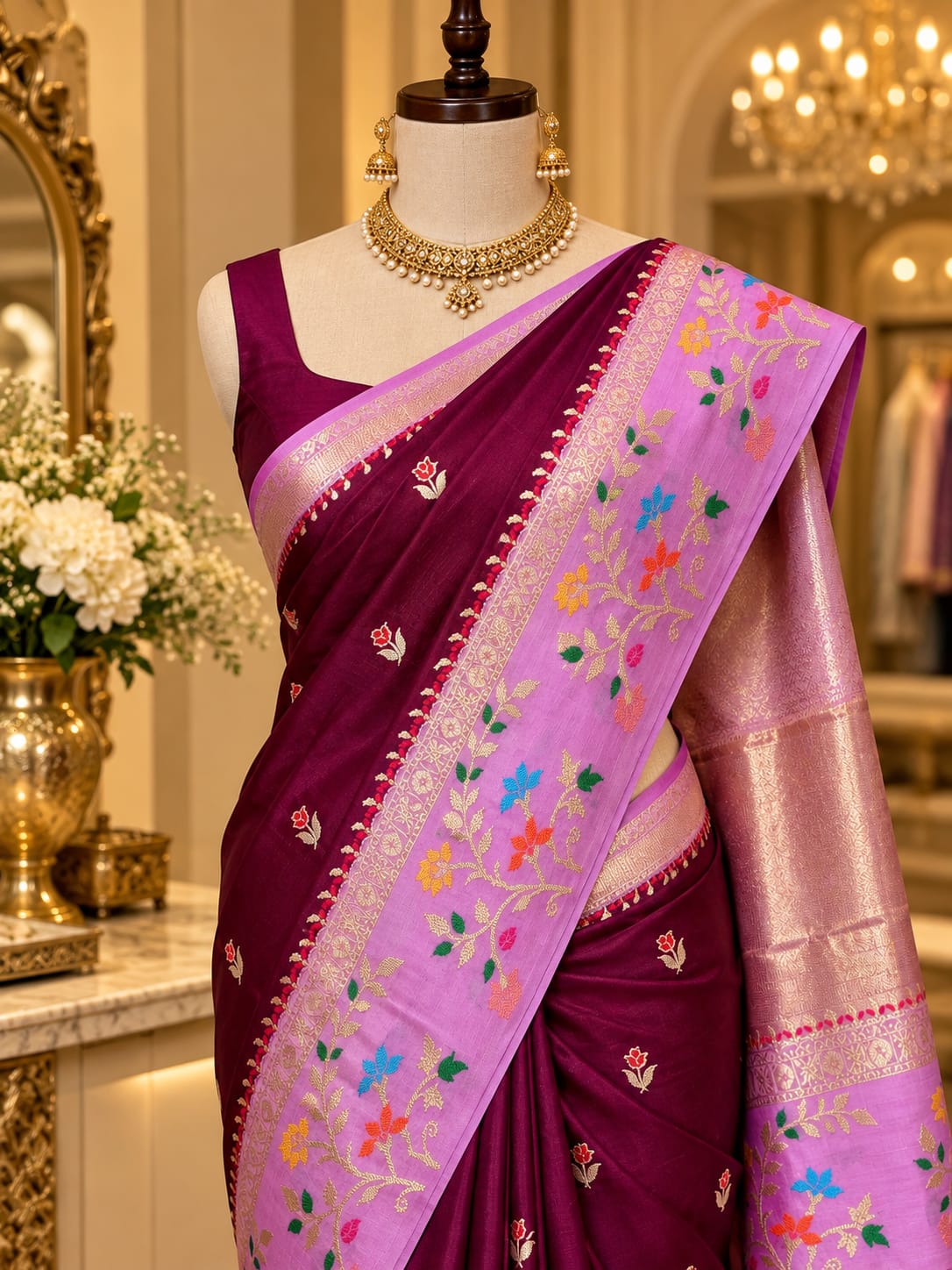 Banarasi katan silk saree