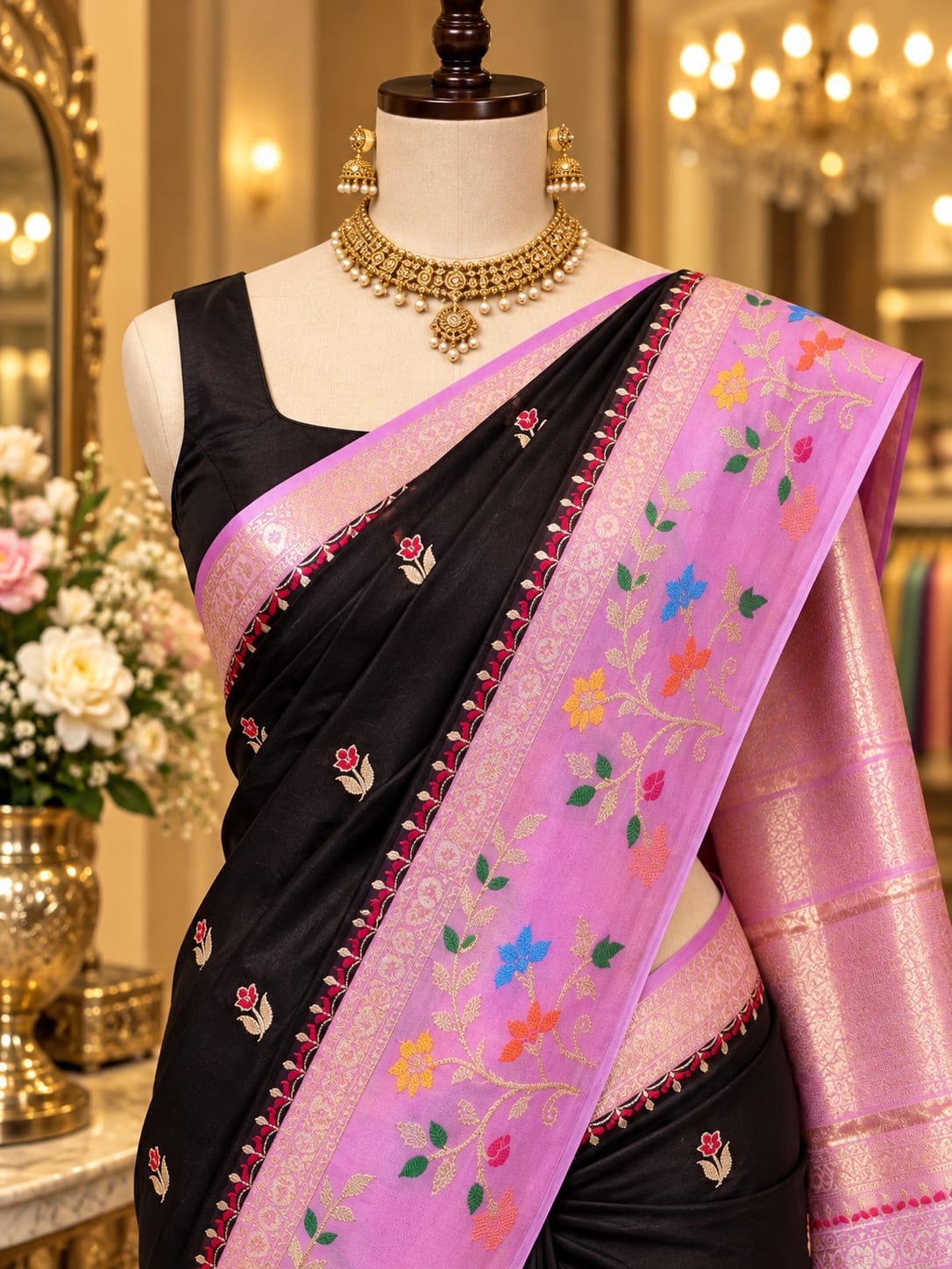 Banarasi katan silk saree