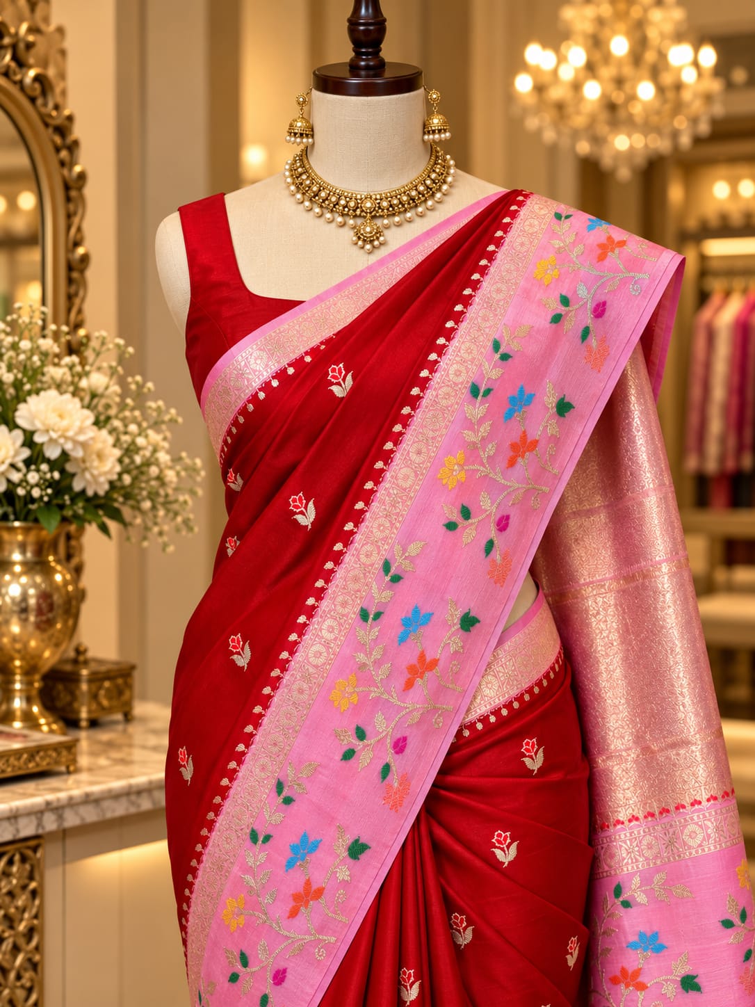Banarasi katan silk saree