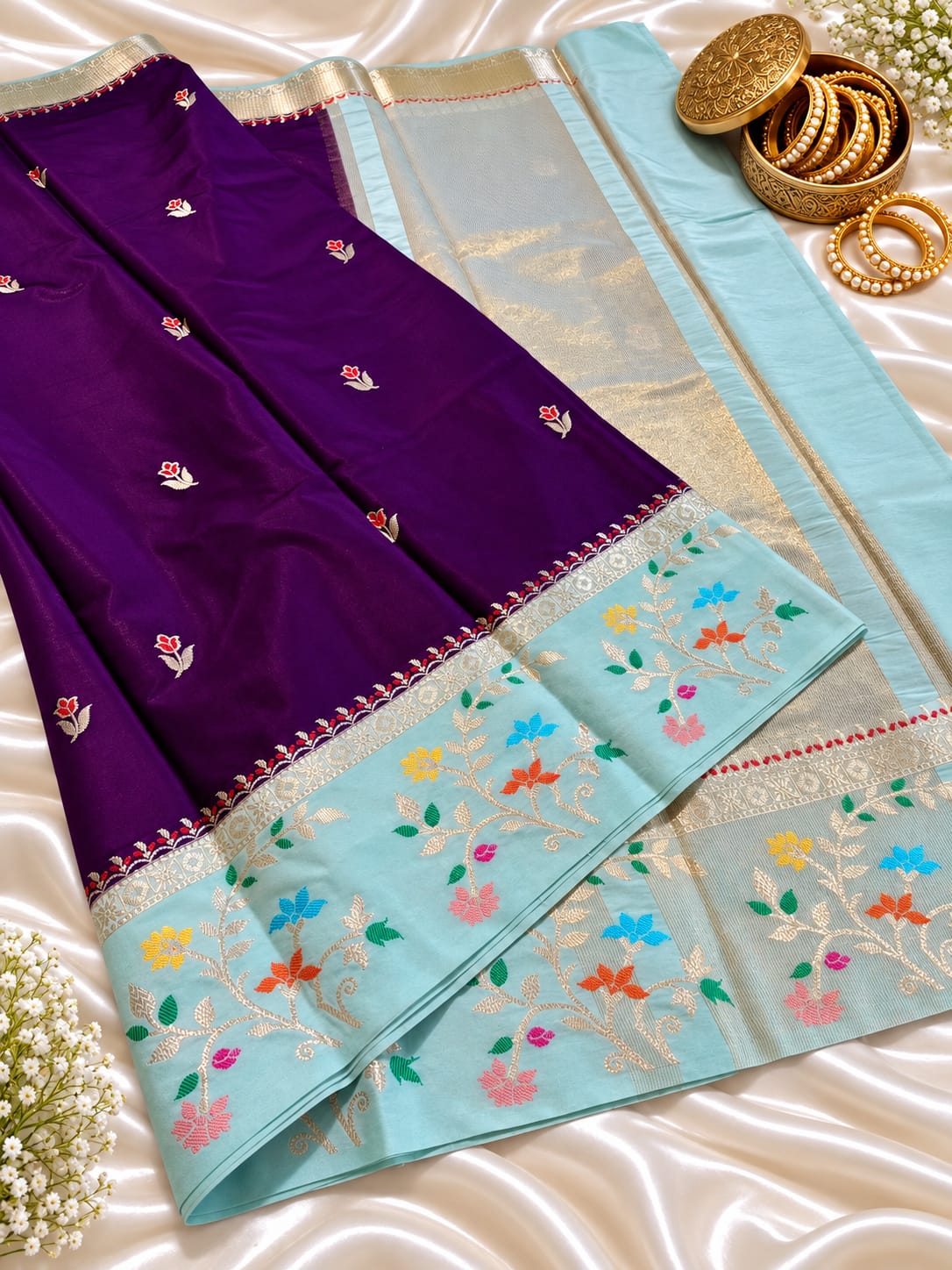 Banarasi katan silk saree