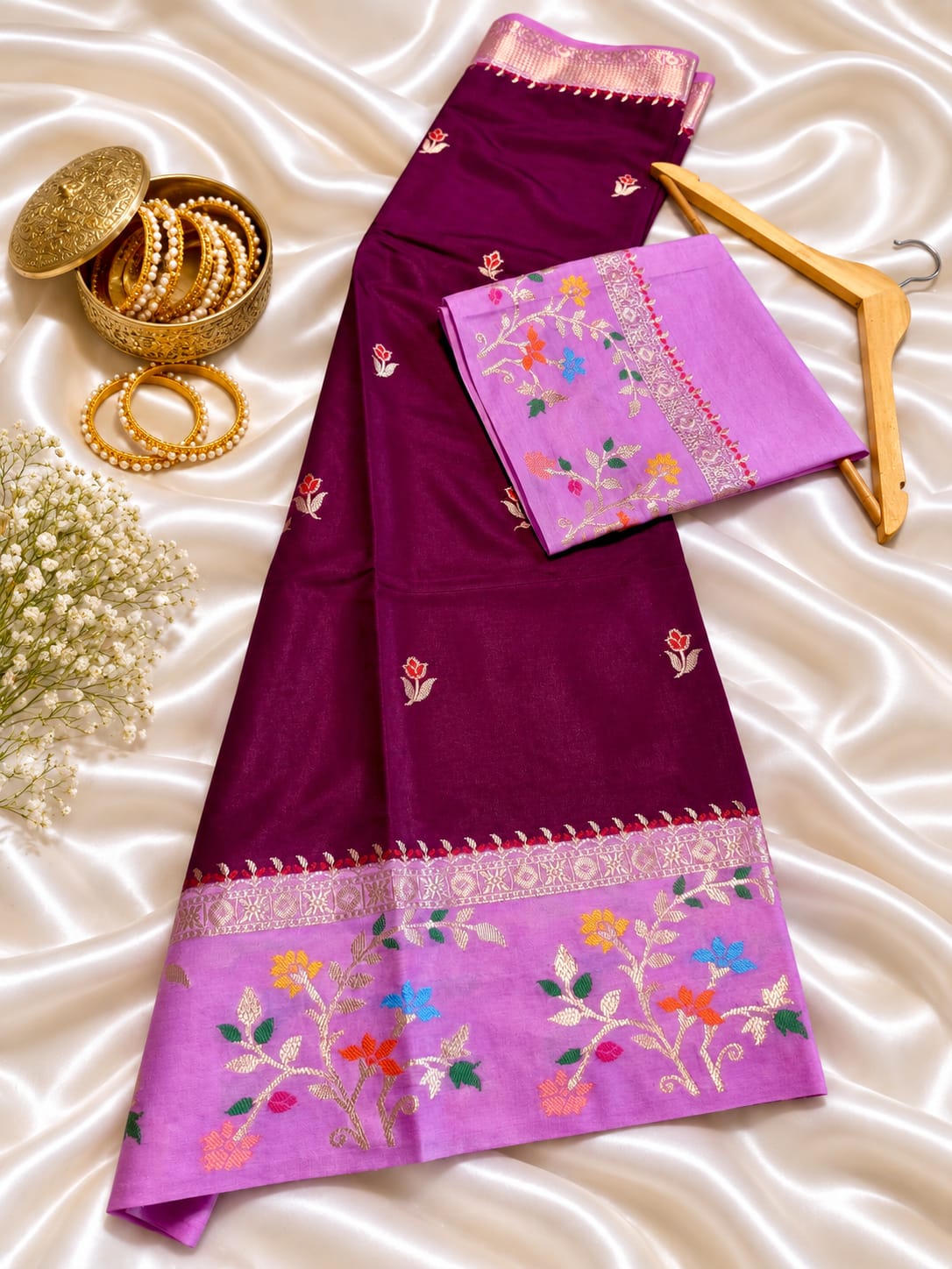 Banarasi katan silk saree