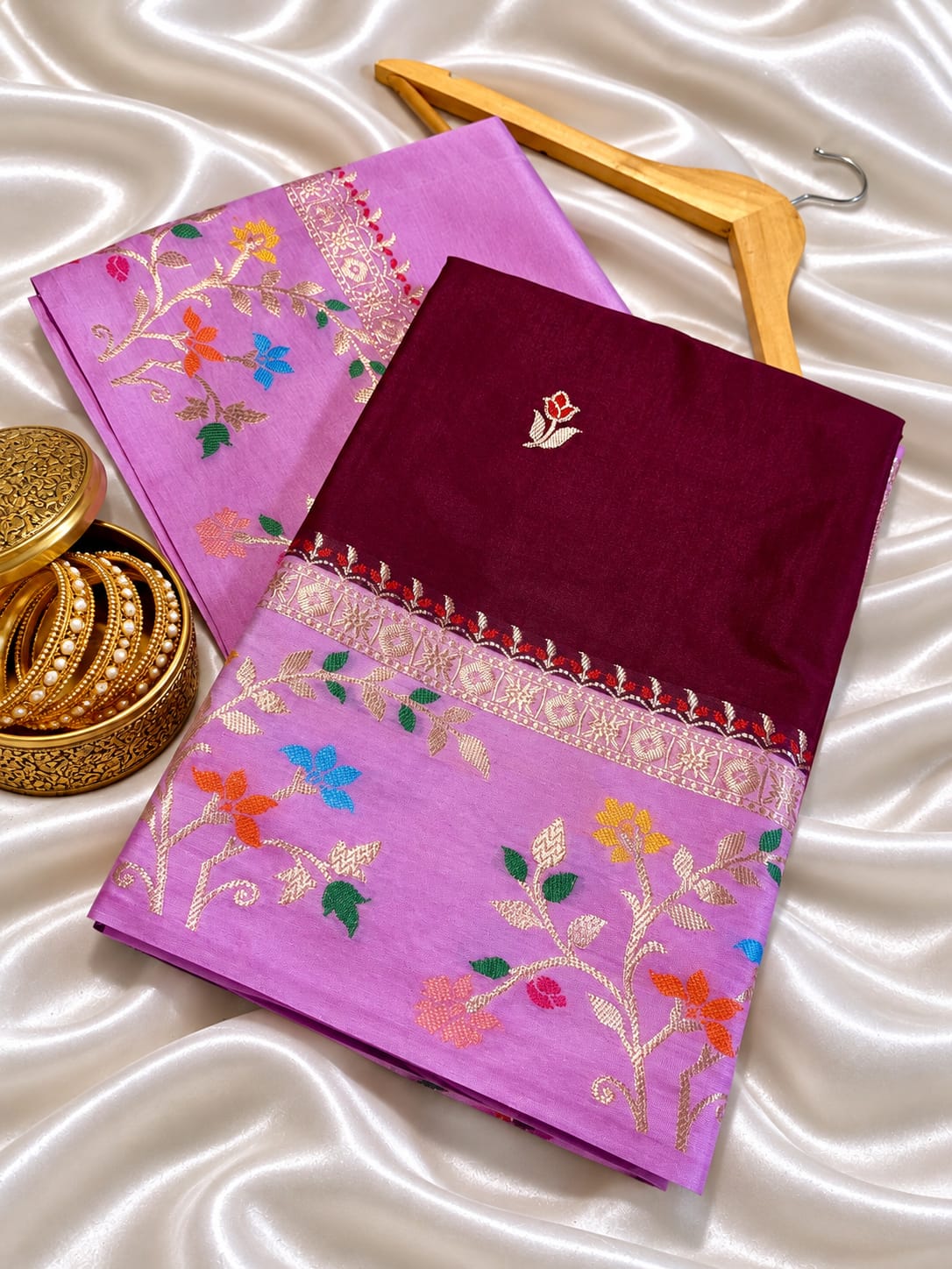 Banarasi katan silk saree