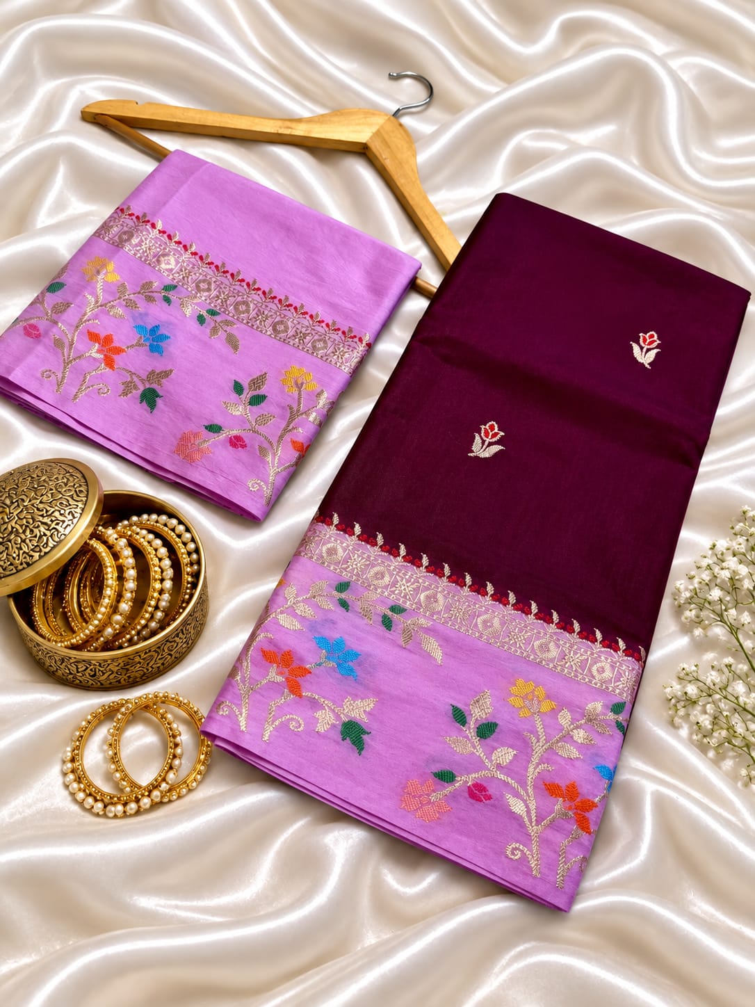 Banarasi katan silk saree