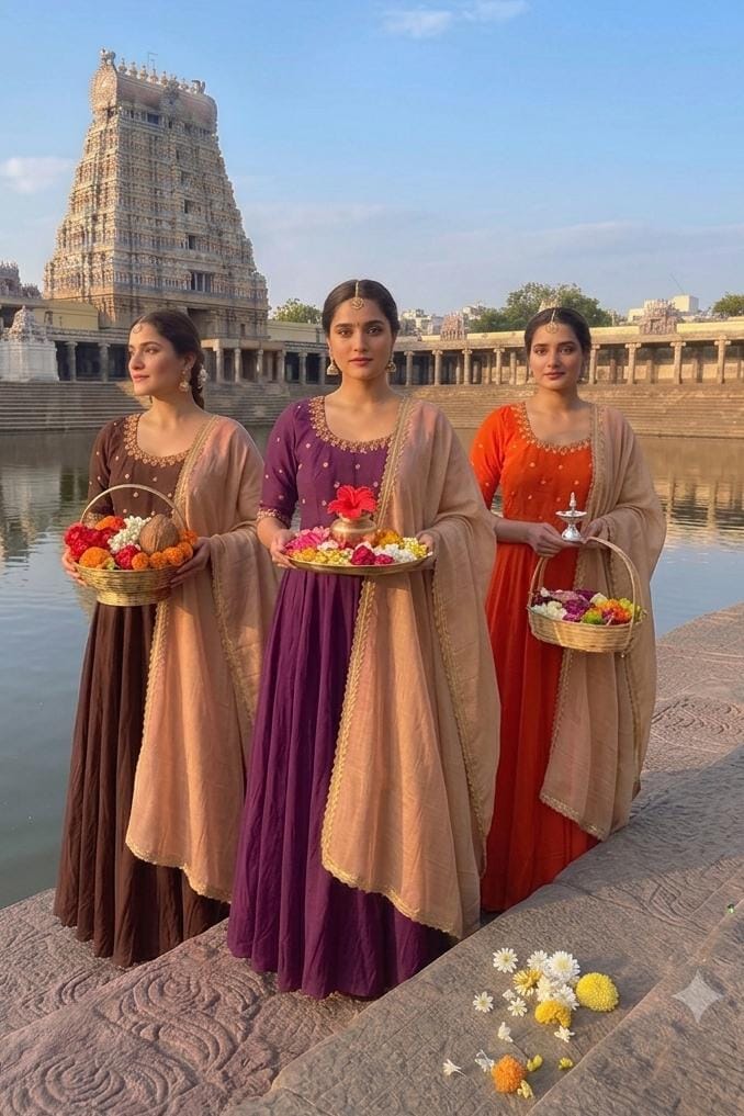 Gown with duppata