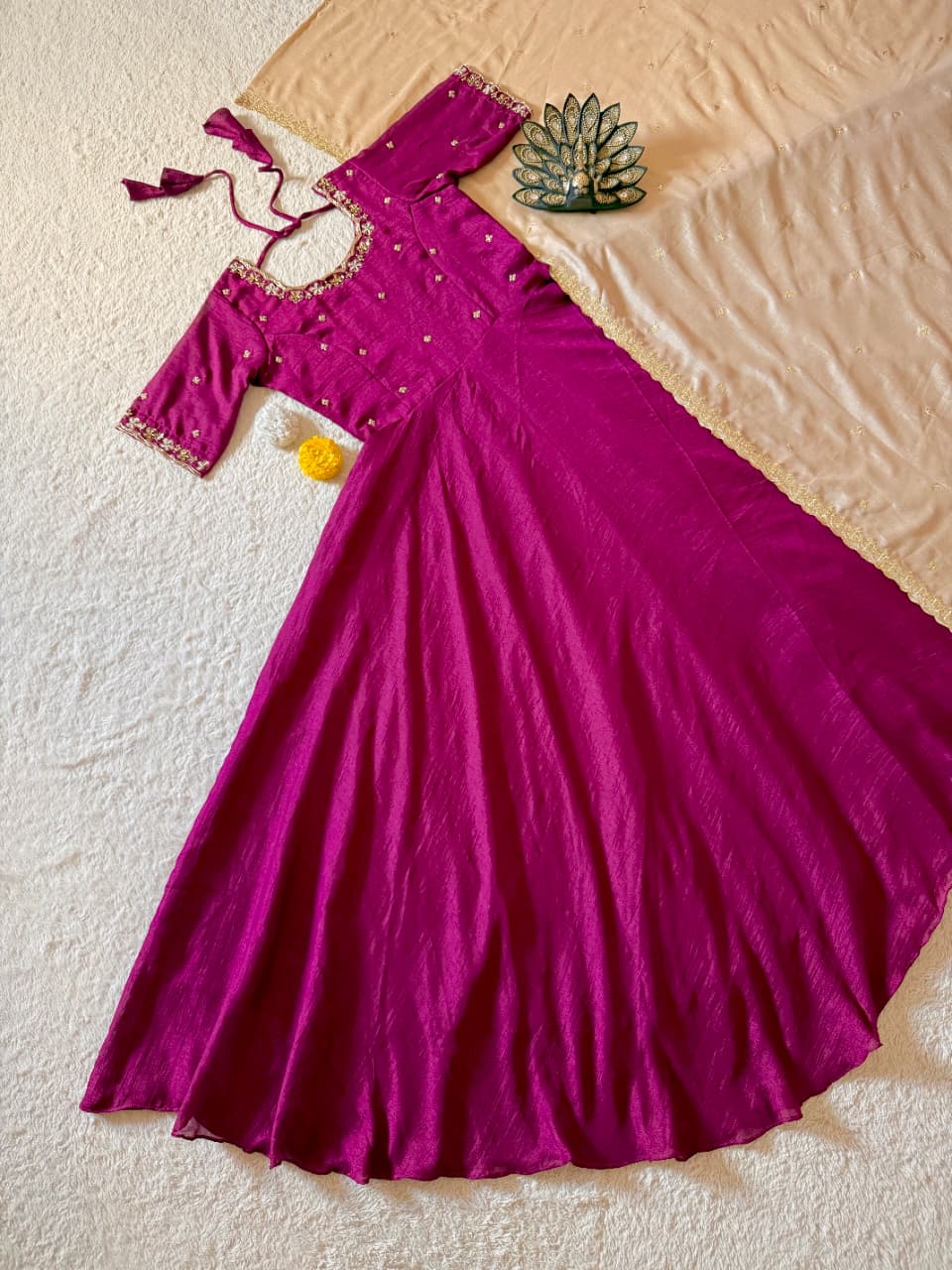 Gown with duppata