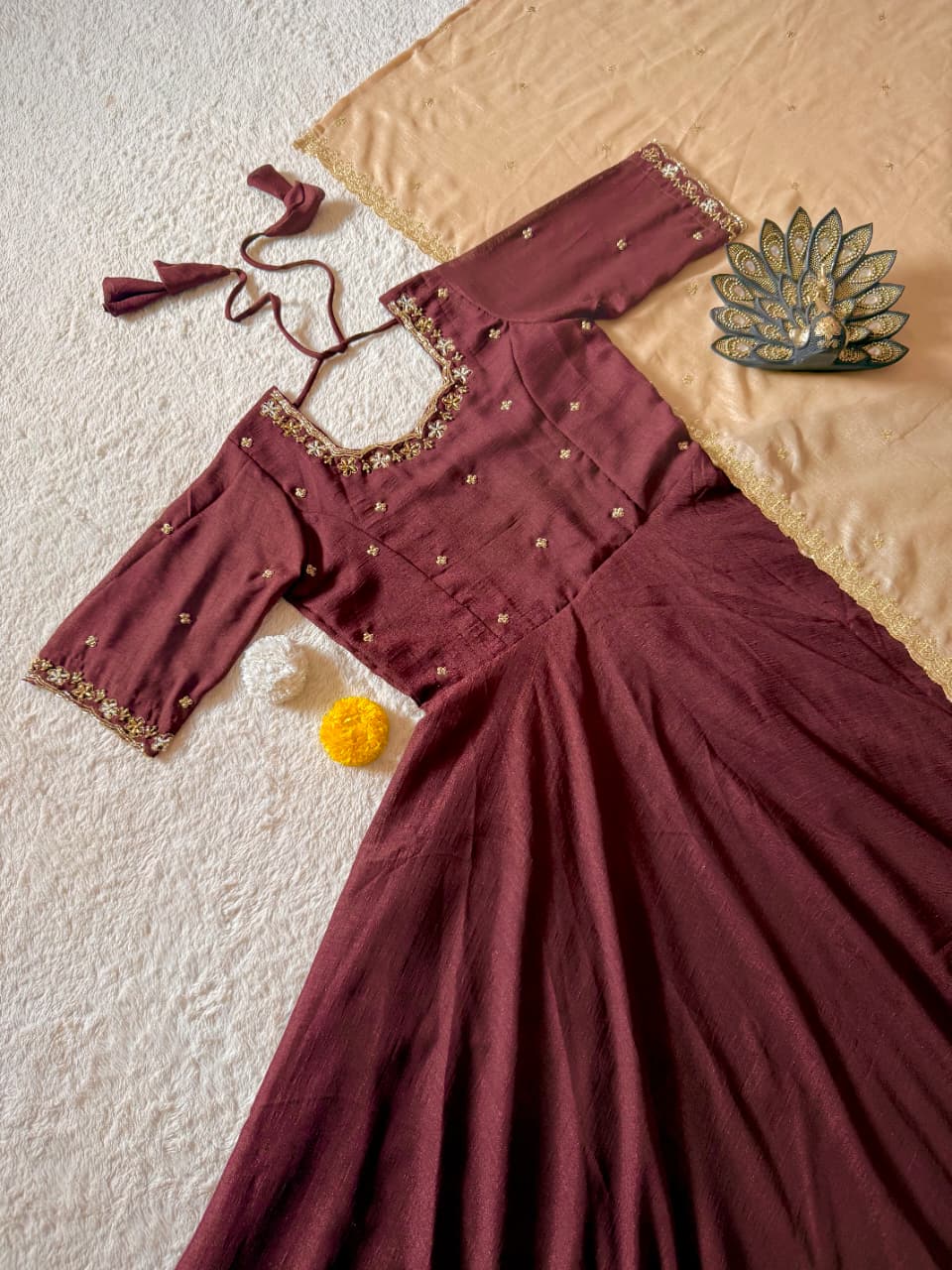 Gown with duppata
