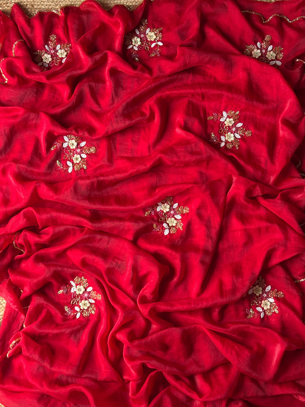 Chiffon silk saree