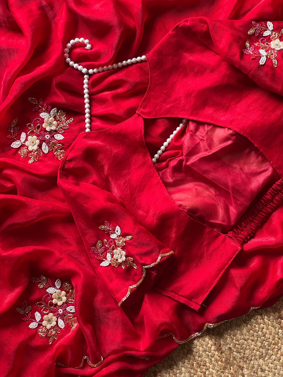 Chiffon silk saree