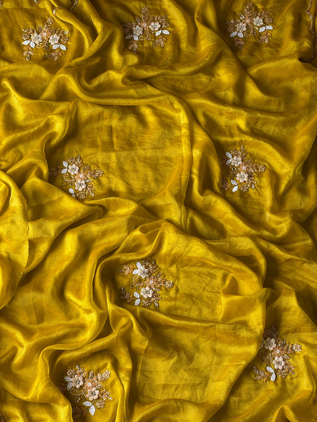 Chiffon silk saree