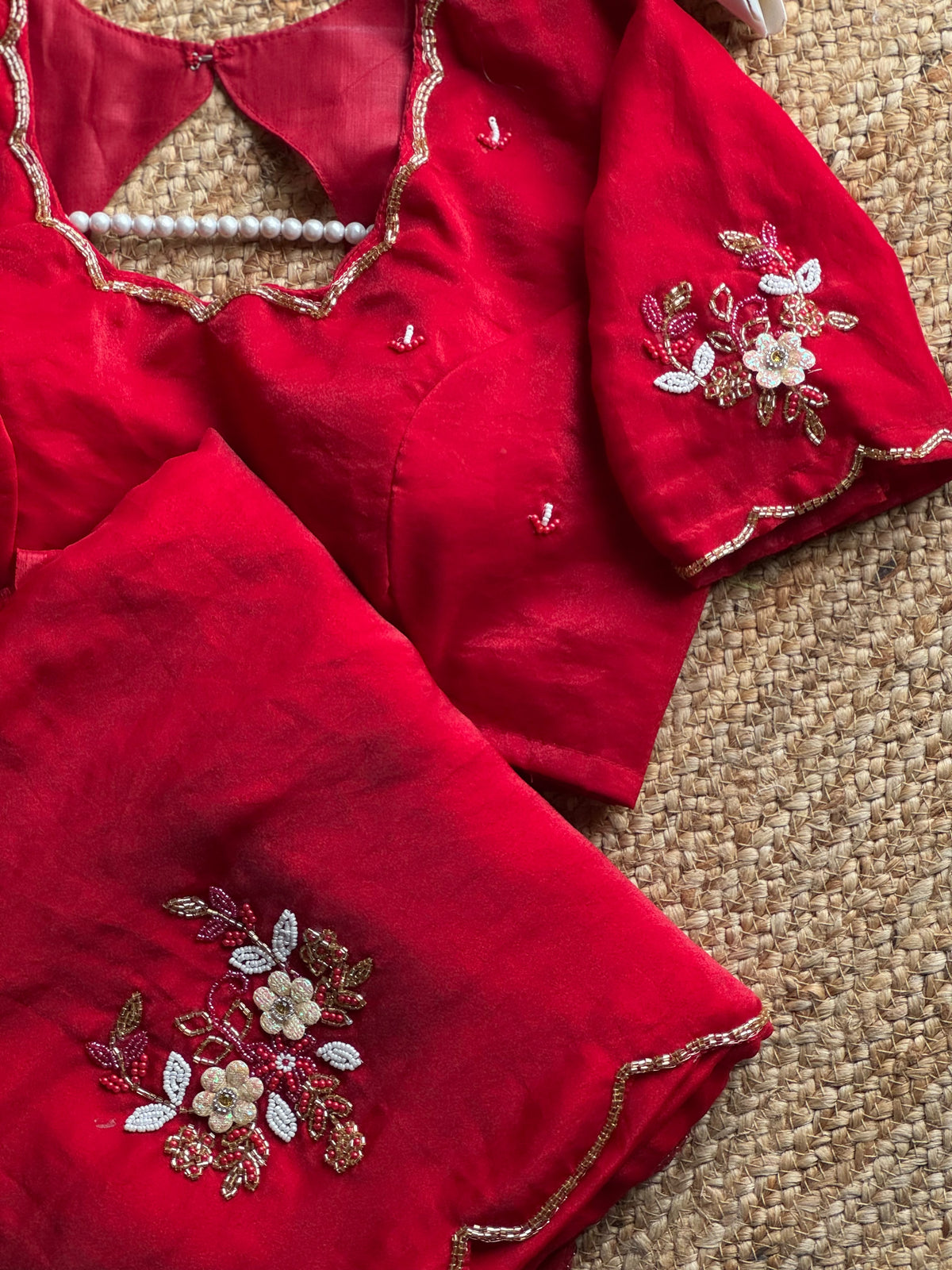 Chiffon silk saree