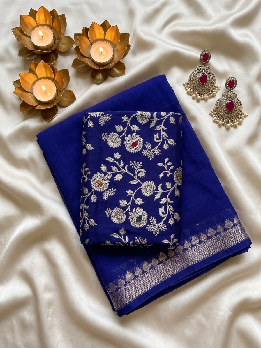Mysore Crepe Viscose Saree