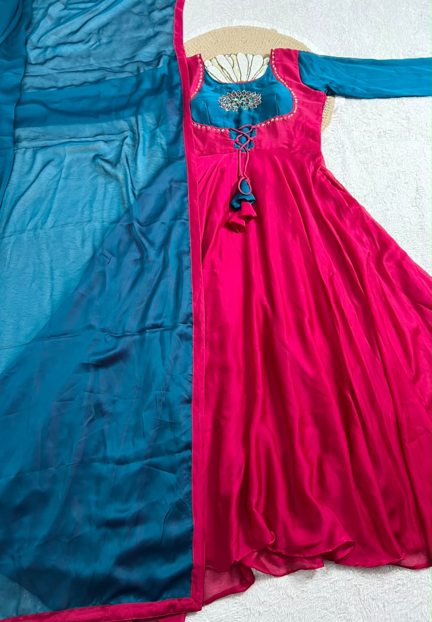 Rangoli silk gown