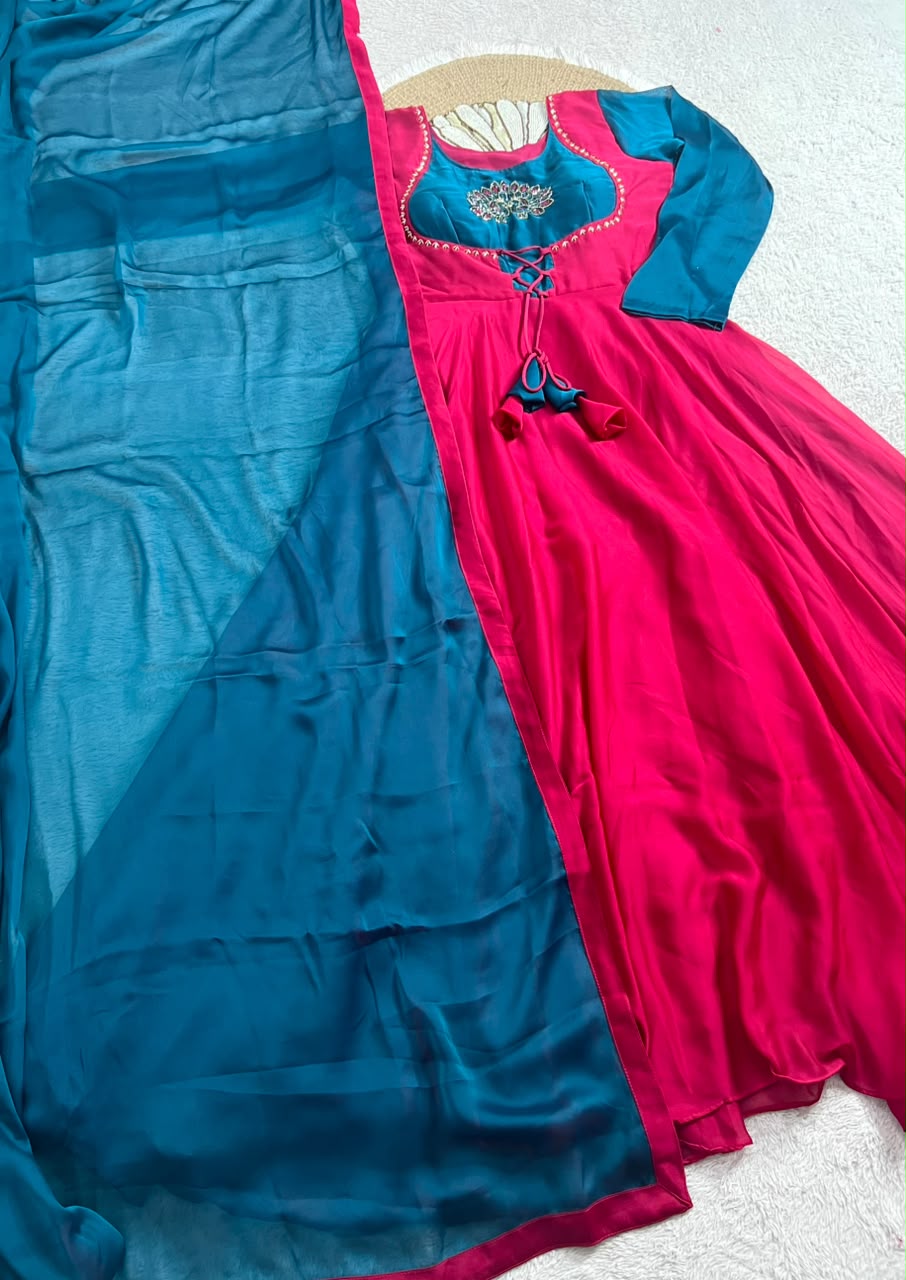 Rangoli silk gown