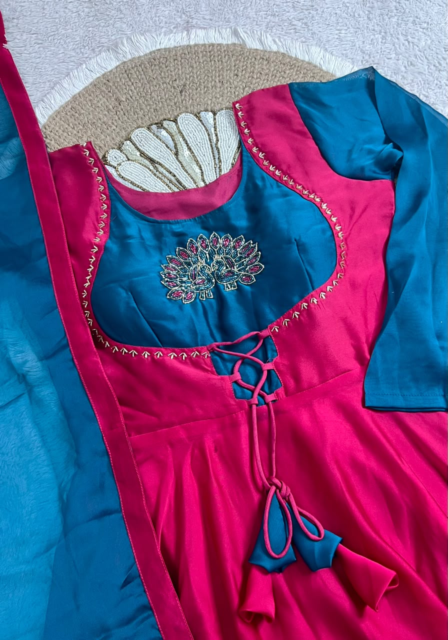 Rangoli silk gown