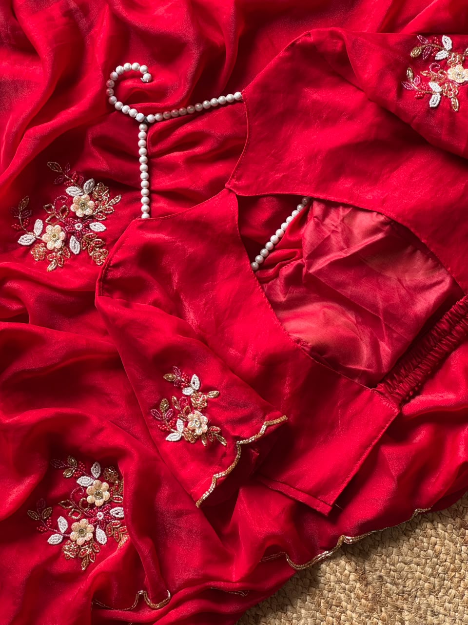 Chiffon silk saree