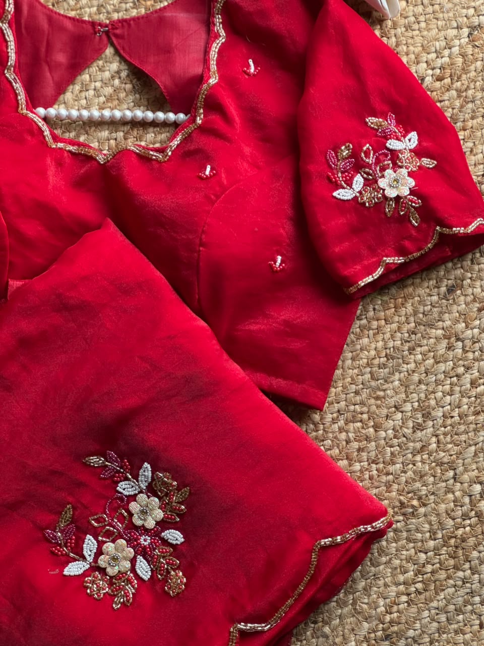 Chiffon silk saree