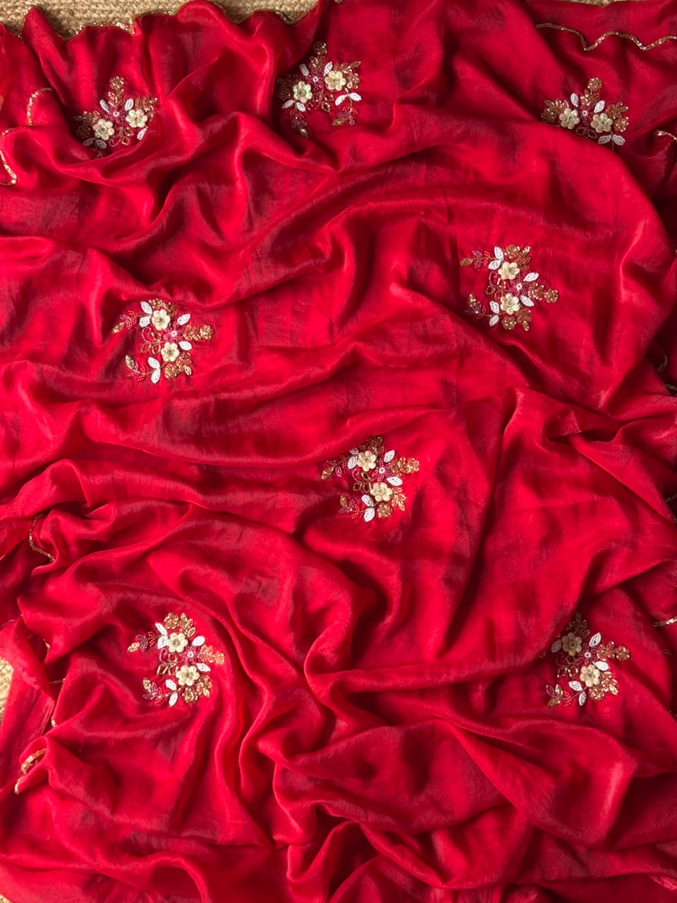 Chiffon silk saree