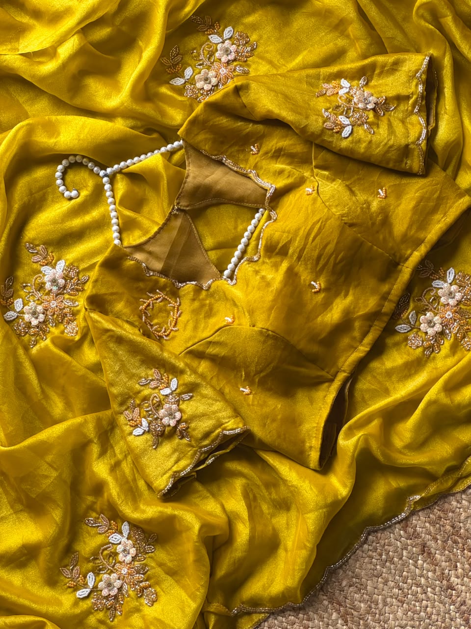 Chiffon silk saree