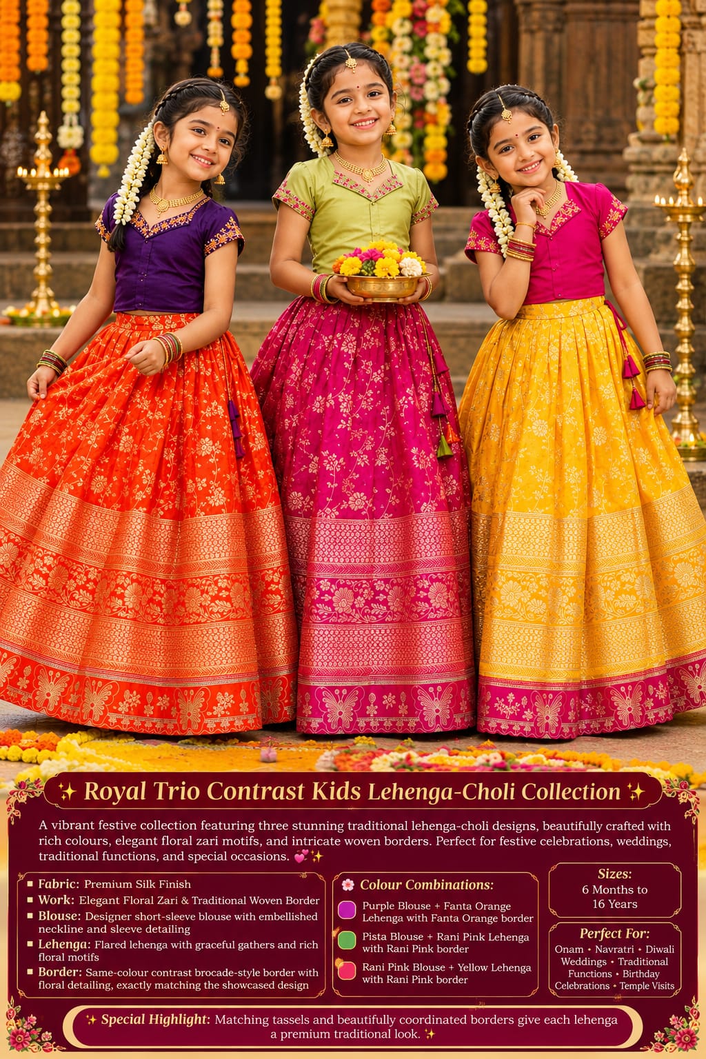 Kids lehenga