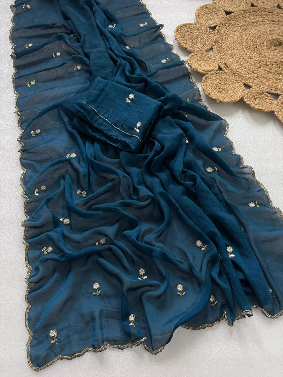 Rangoli crush silk