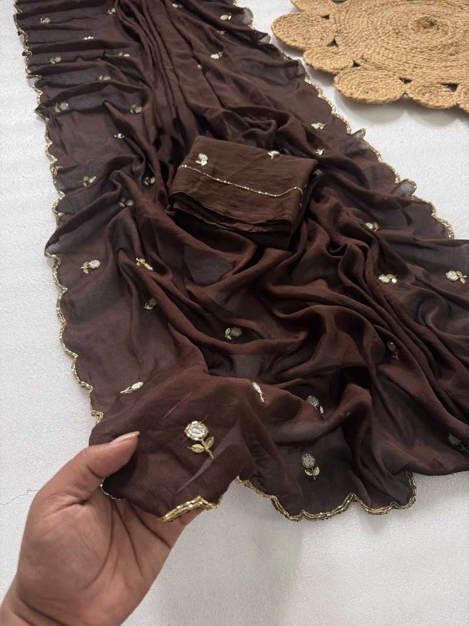 Rangoli crush silk