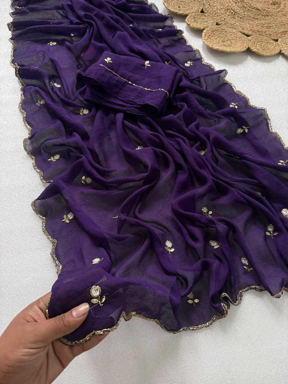 Rangoli crush silk
