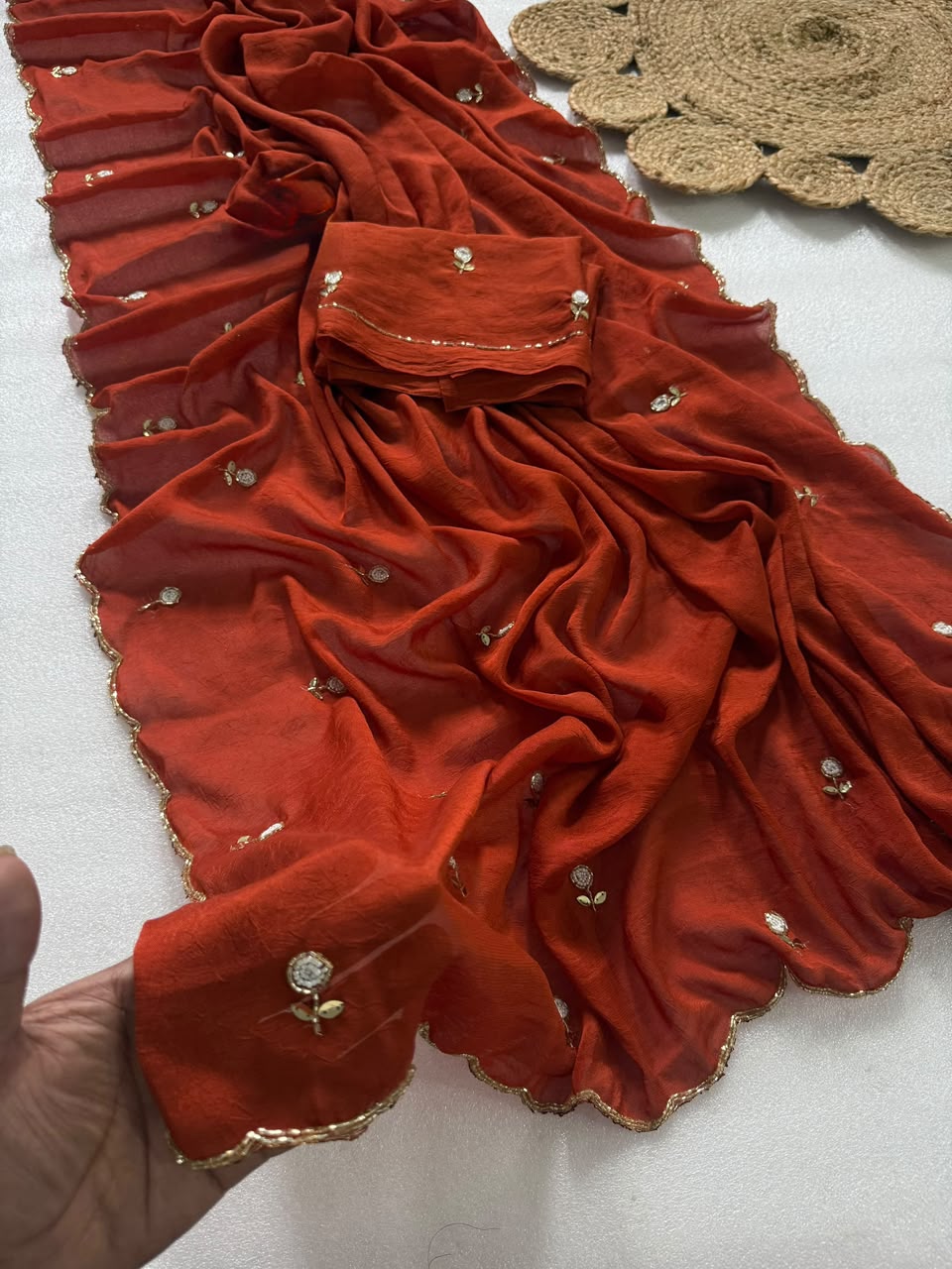 Rangoli crush silk