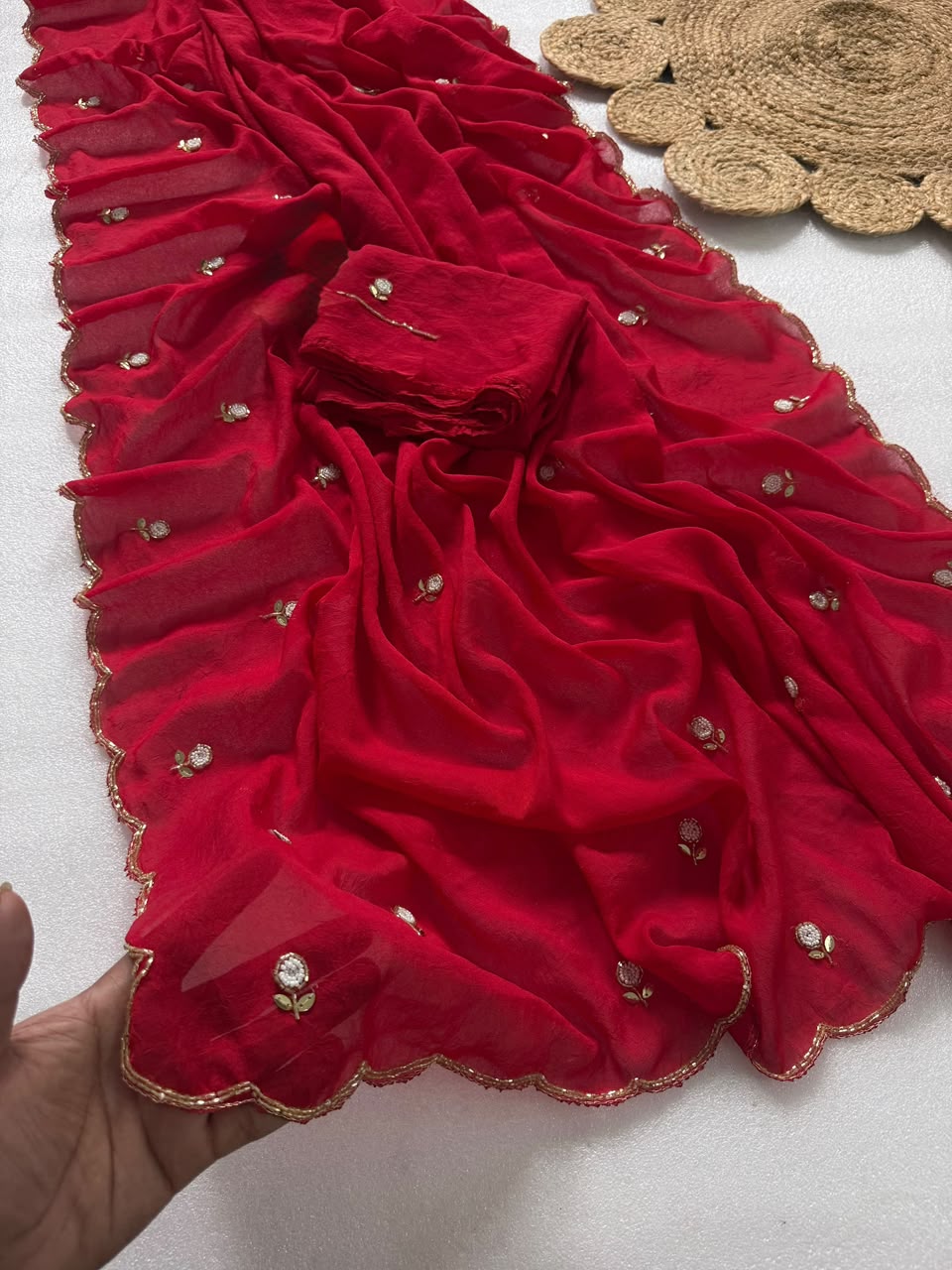 Rangoli crush silk