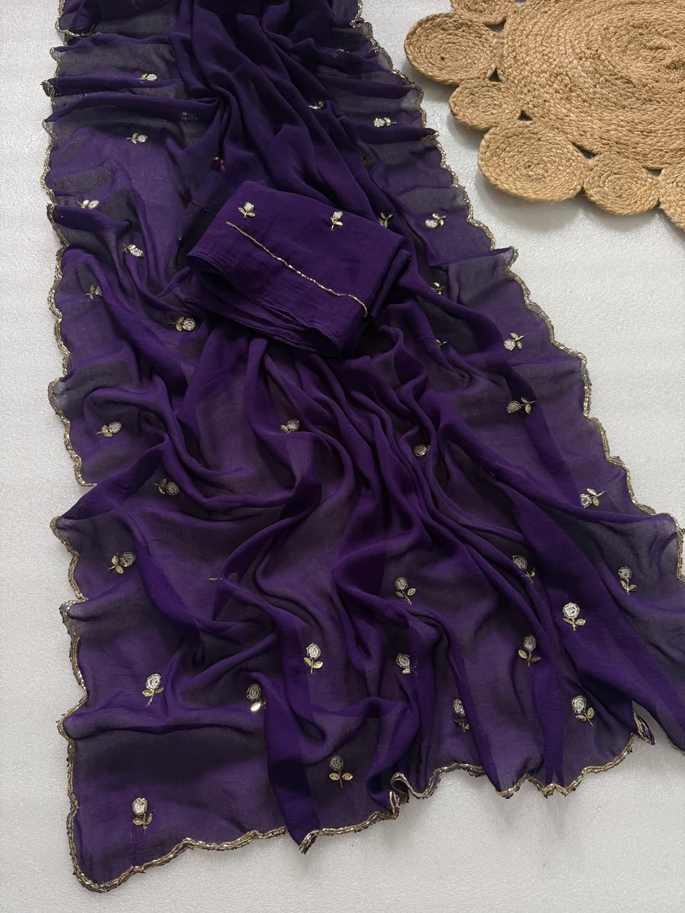 Rangoli crush silk