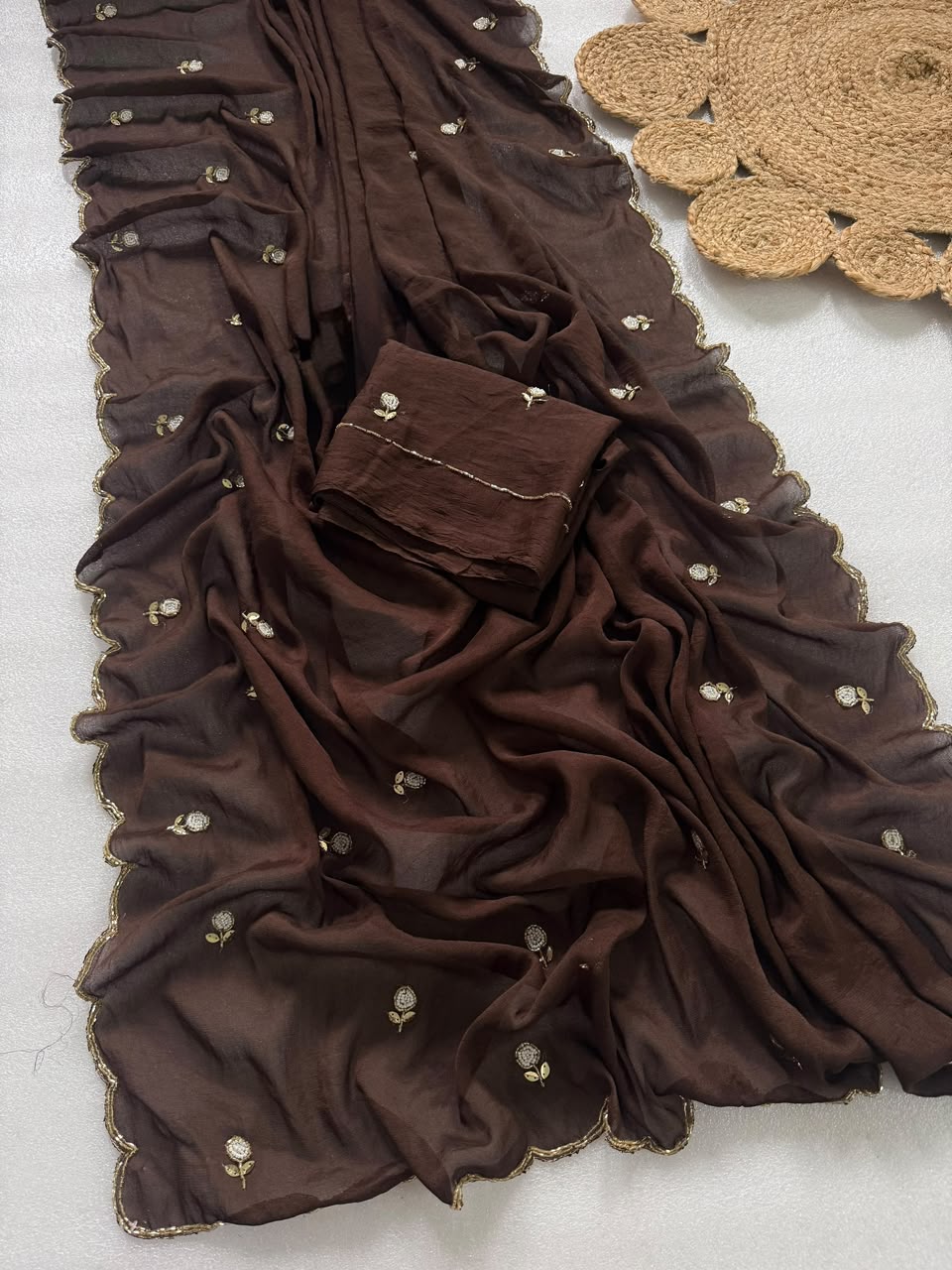 Rangoli crush silk