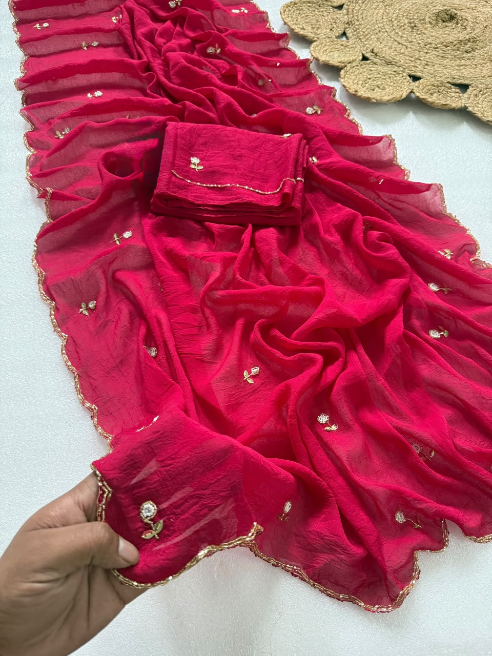 Rangoli crush silk