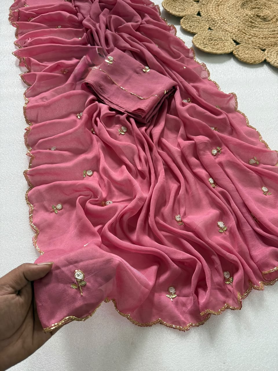 Rangoli crush silk