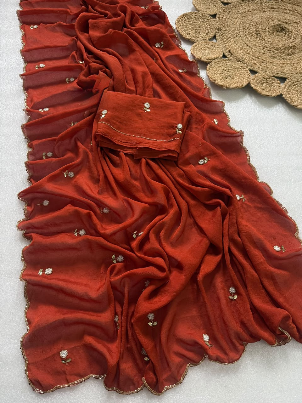 Rangoli crush silk