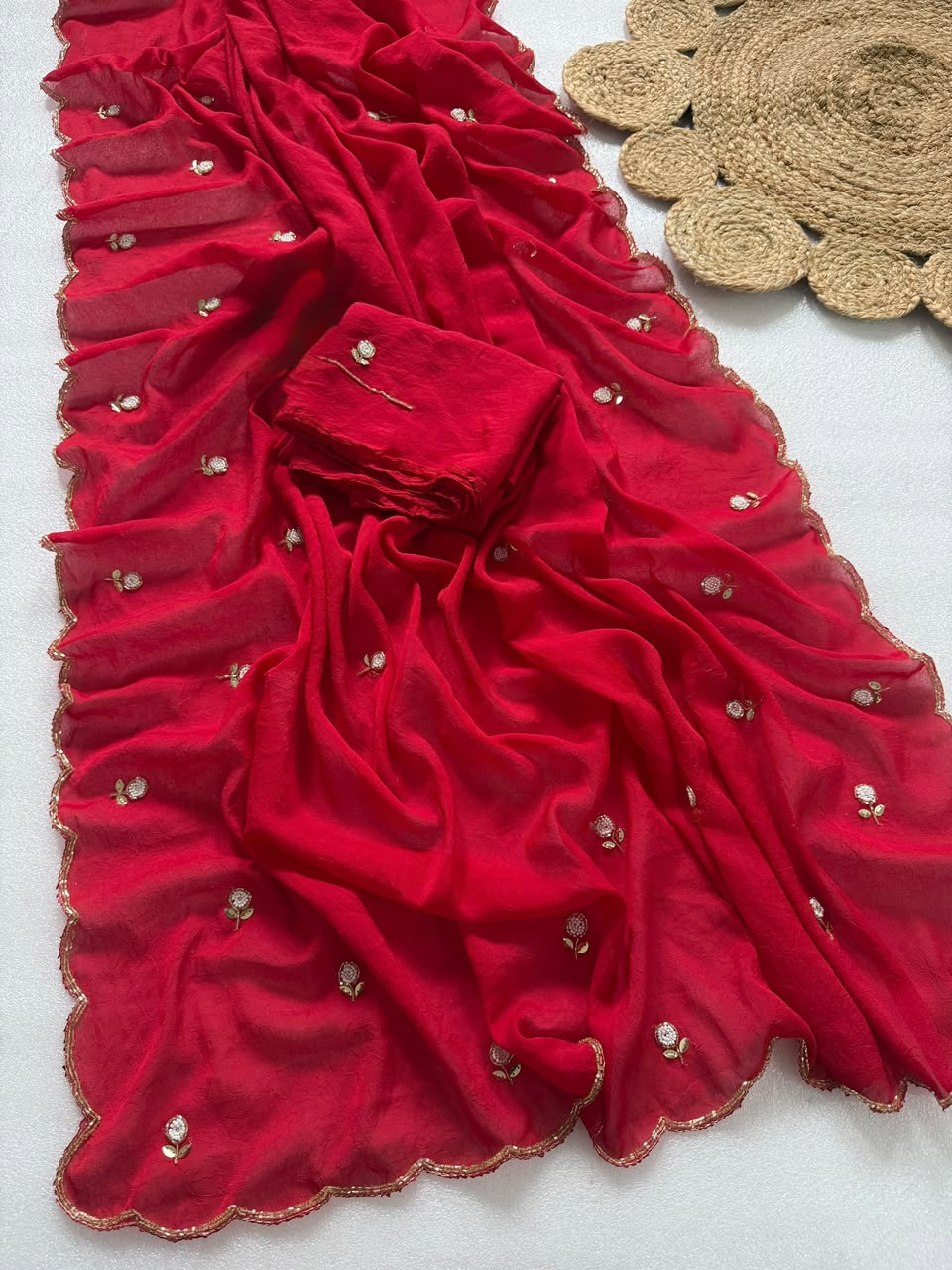 Rangoli crush silk