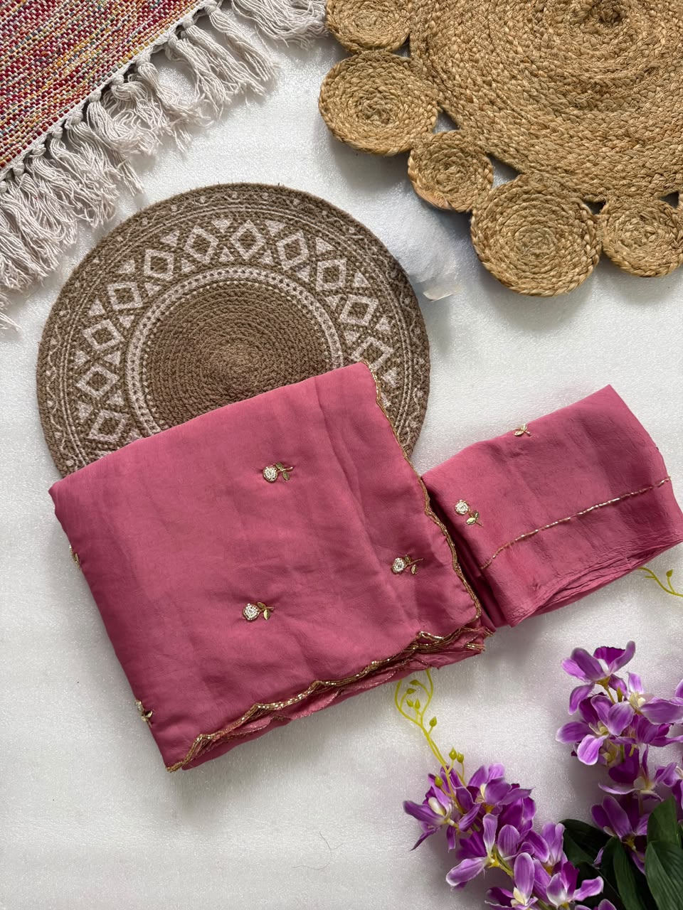 Rangoli crush silk
