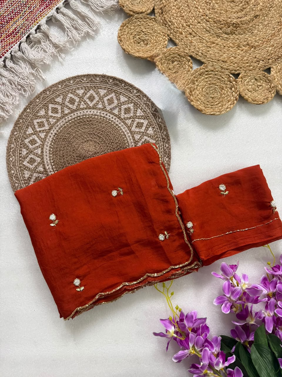 Rangoli crush silk