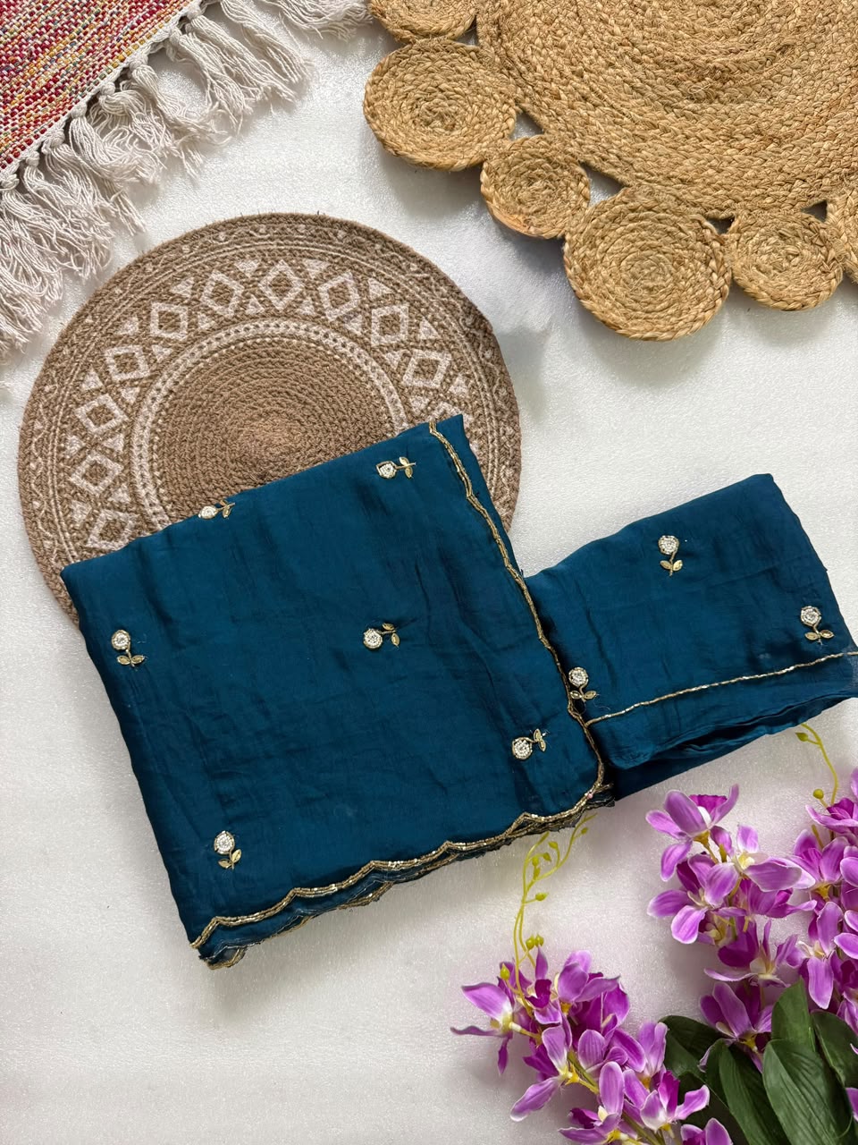 Rangoli crush silk