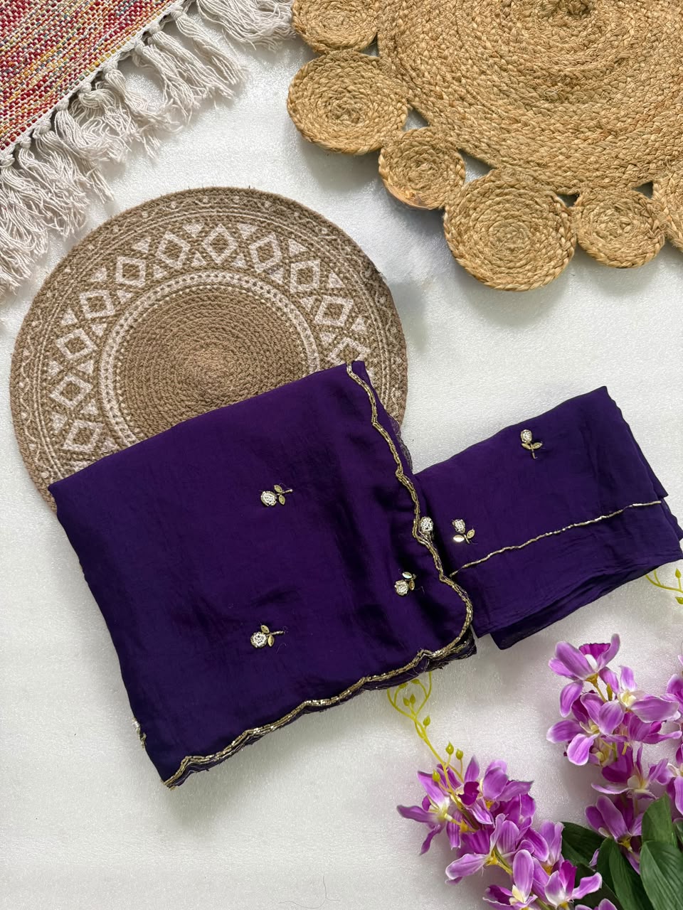 Rangoli crush silk