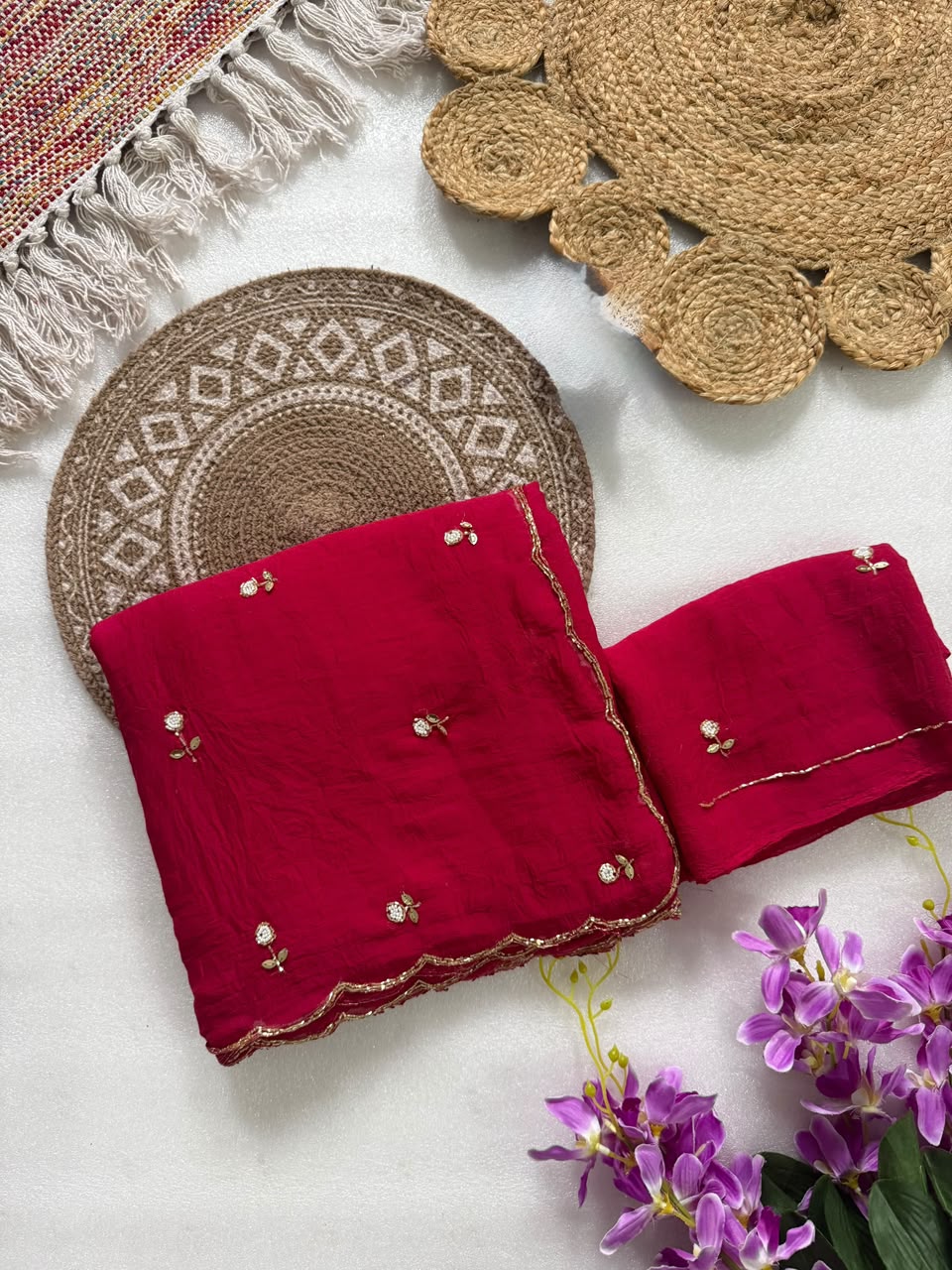 Rangoli crush silk