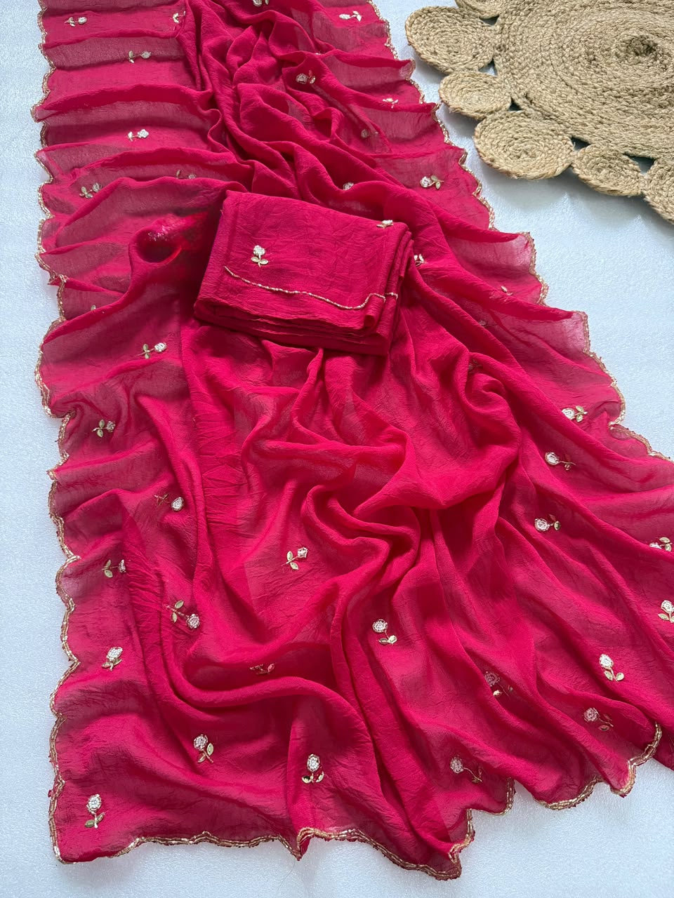 Rangoli crush silk