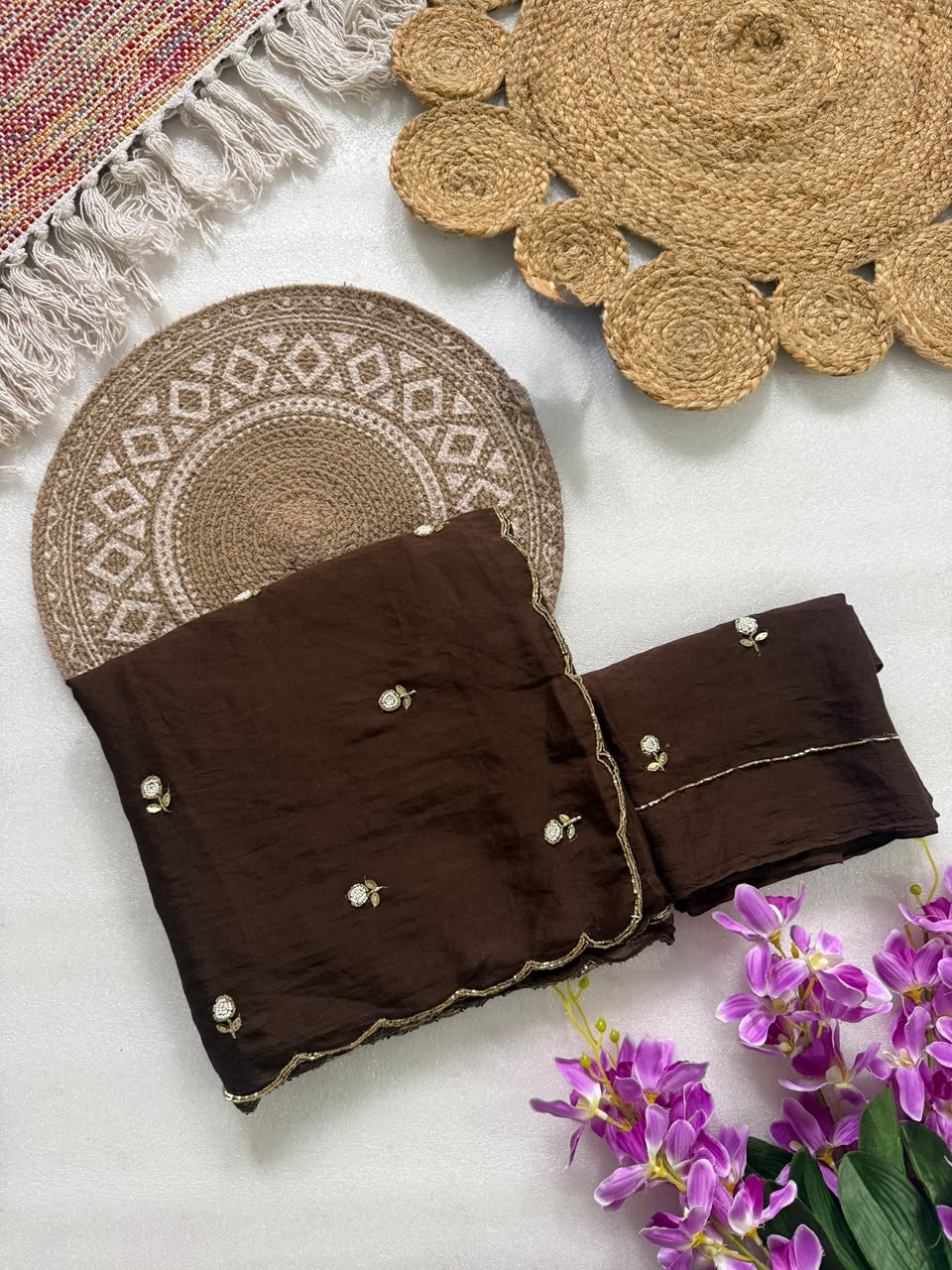 Rangoli crush silk