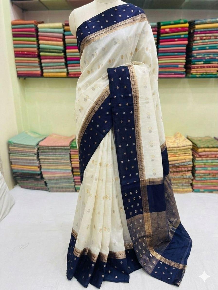 Warm silk dyed sarees