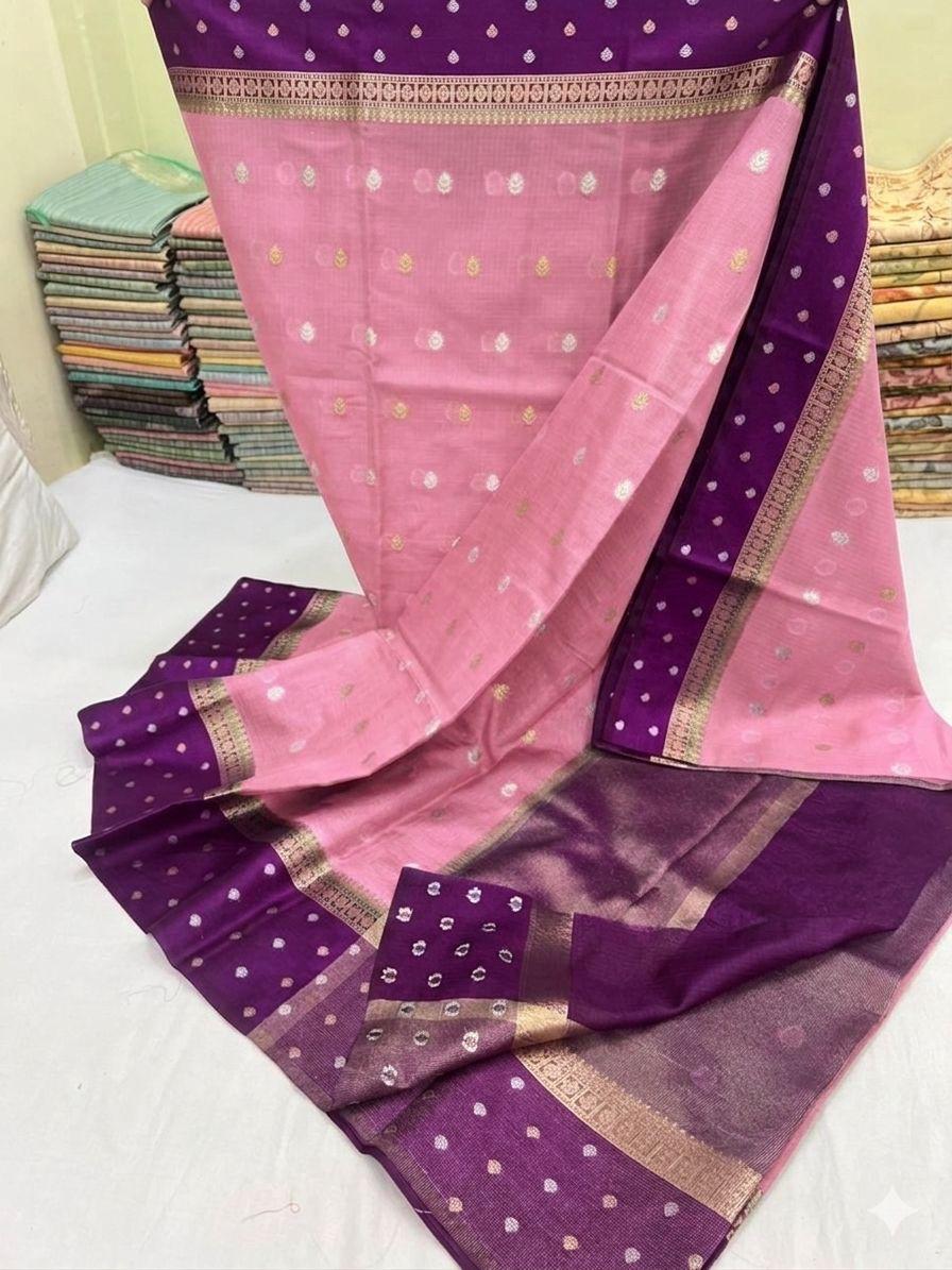 Warm silk dyed sarees