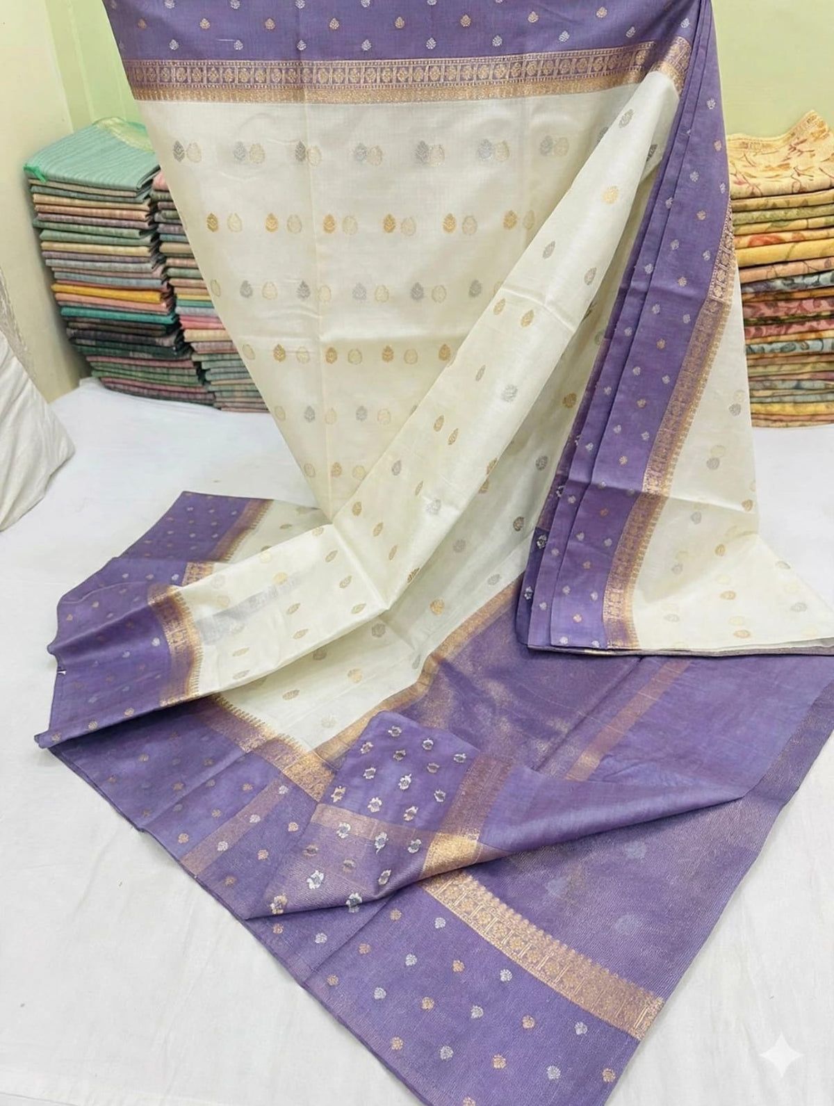 Warm silk dyed sarees