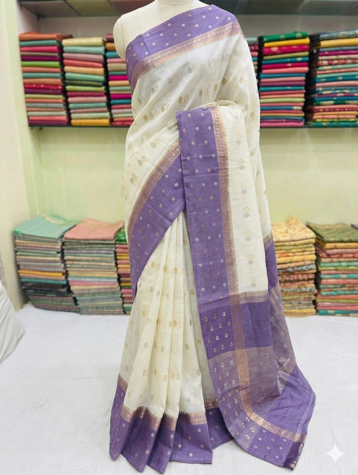 Warm silk dyed sarees