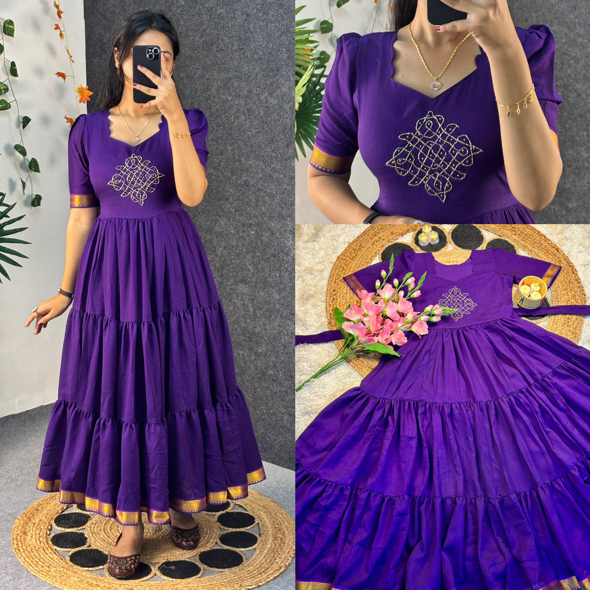 Vichithra silk gown