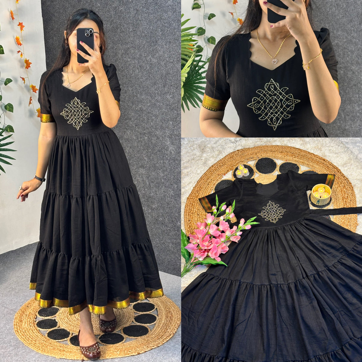 Vichithra silk gown