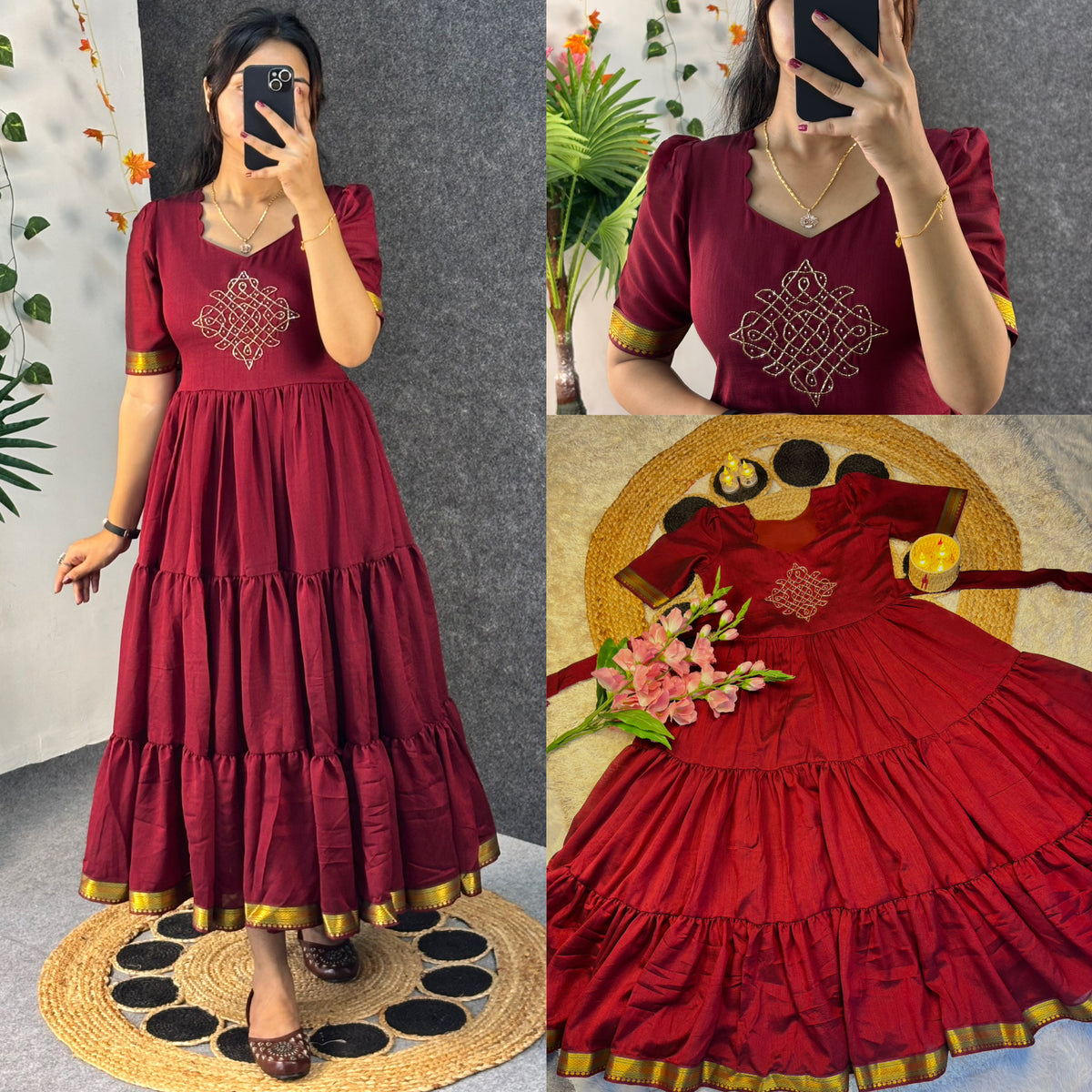 Vichithra silk gown